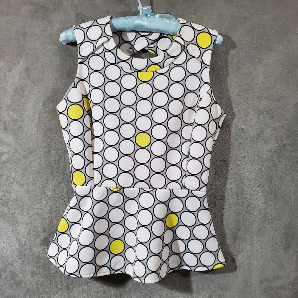 Worthington Peplum Fit and Flare Sleeveless Top S